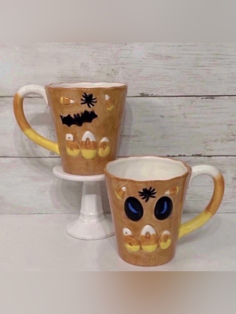 Vintage Y2K Boo Halloween Mugs 2 Pc. Set PRICE FIRM